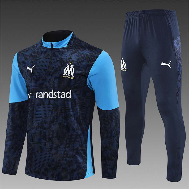 Olympique Marseille trainingspak blauw foto 3
