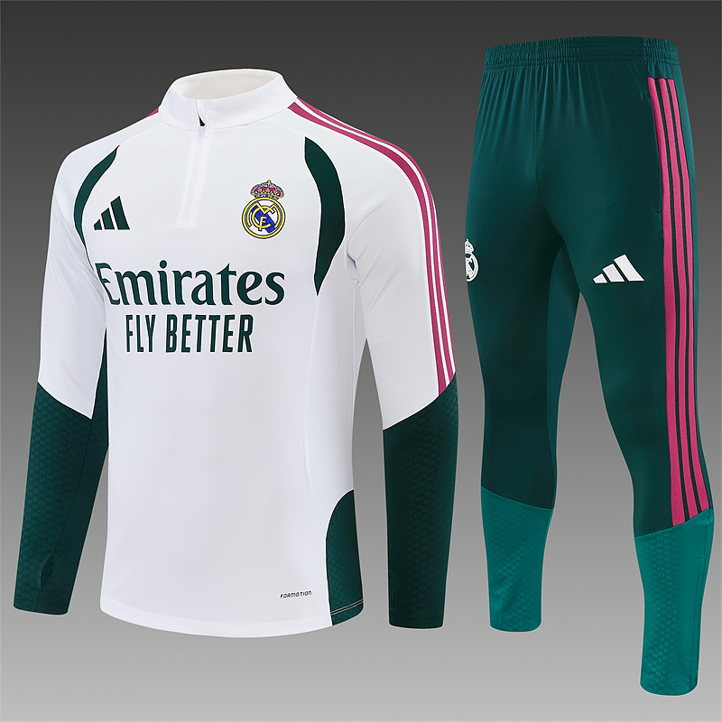 Real Madrid trainingspak beige foto 9